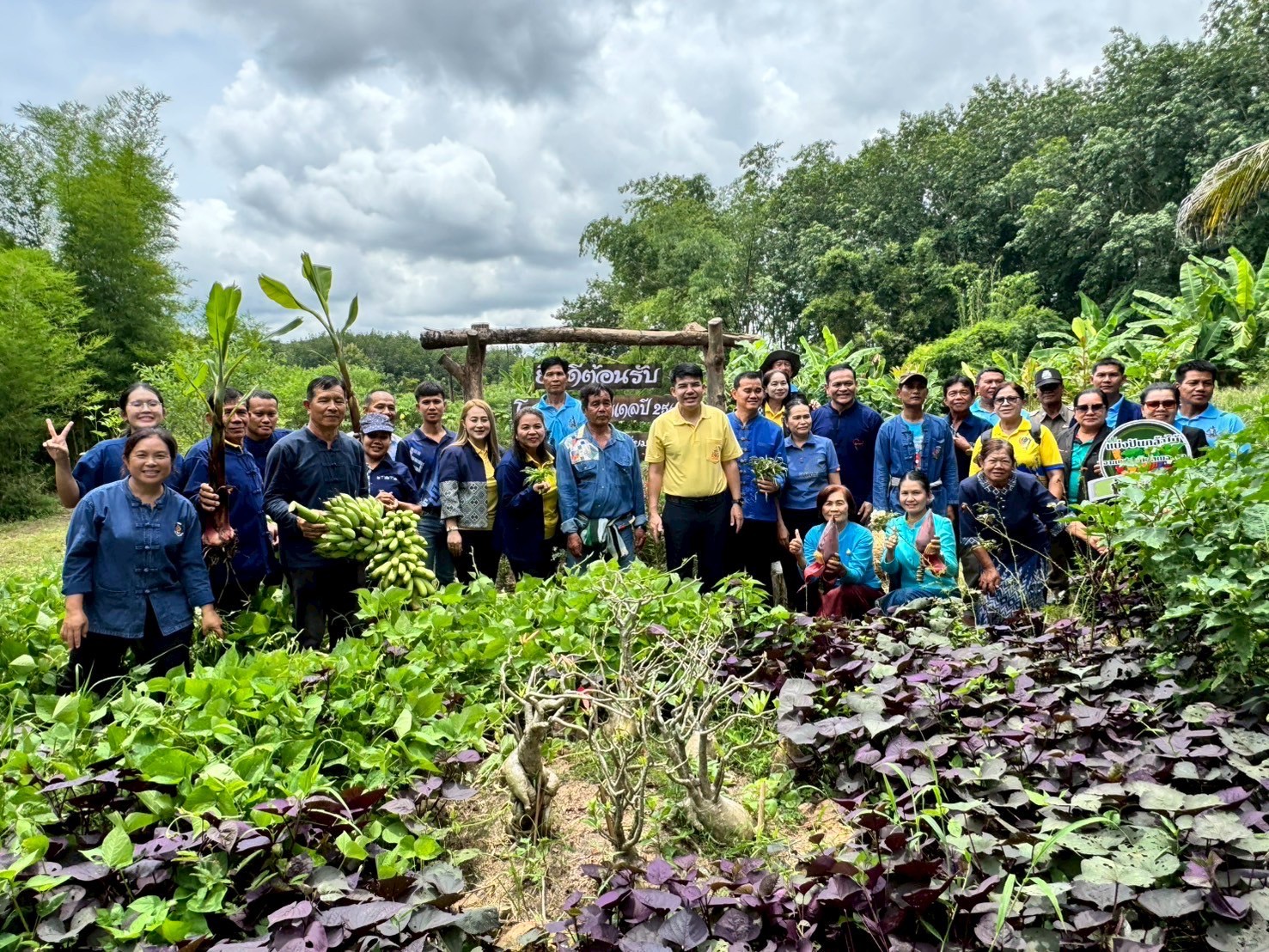 กิจกรรมเอามื้อสามัคคี พัฒนาศูนย์เรียนรู้ทฤษฎีใหม่รูปแบบ “โคก หนอง นา”